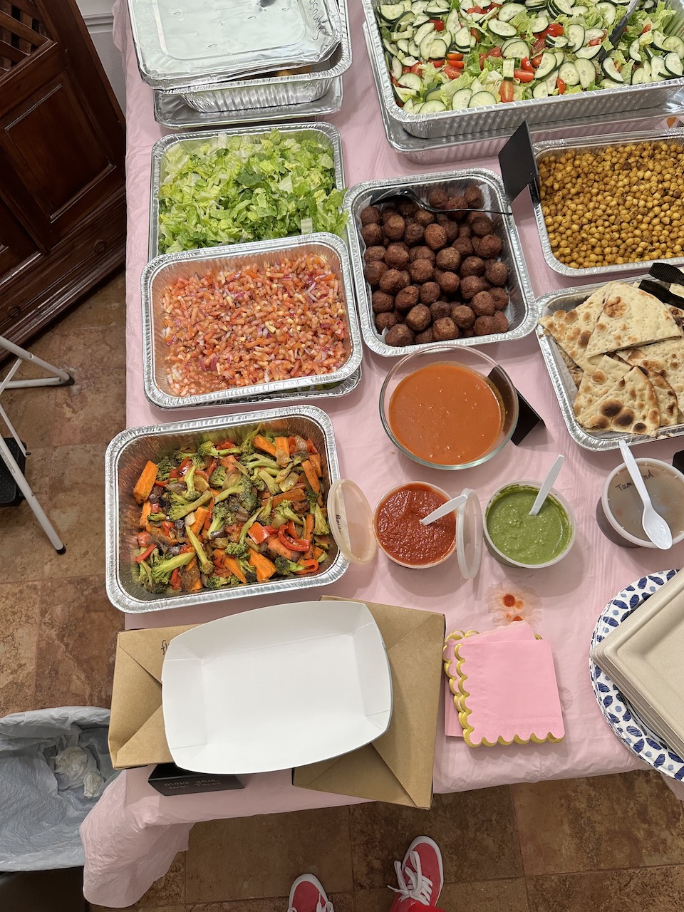 INDYA drop-off catering and buffet setup
